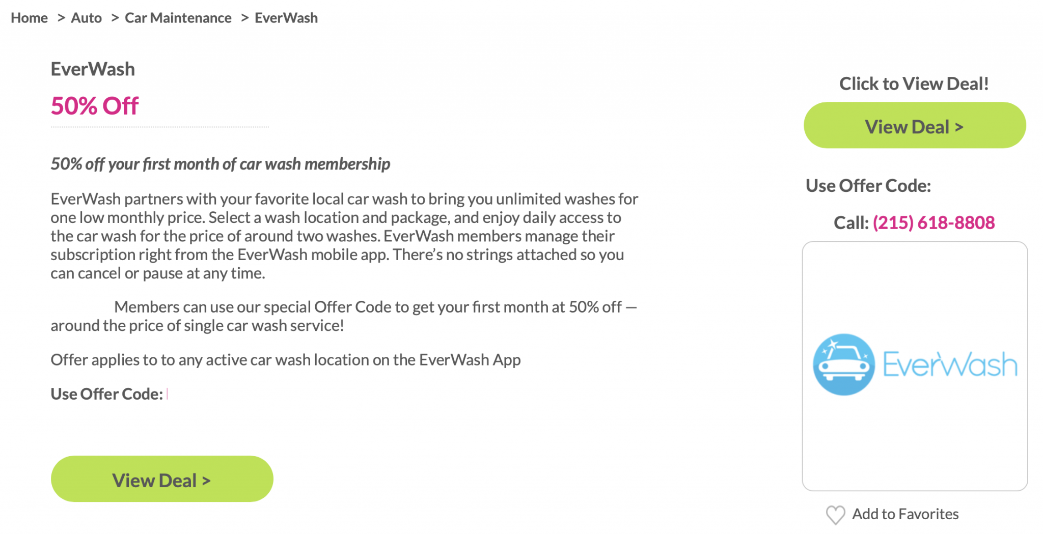 EverWash Affinity Program